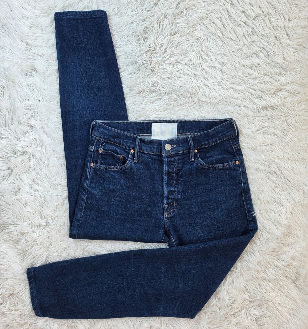MOTHER Stinger Flood High Rise Skinny Straight Jeans 28 / 6